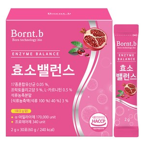 본트비 효소 밸런스 석류맛, 60g, 1박스