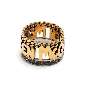 알렉산더맥퀸 그래피티 로고 청키 링