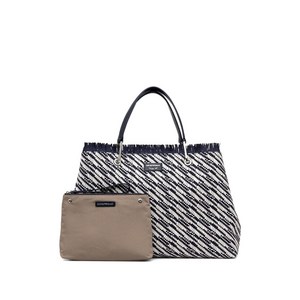 엠포리오아르마니 프린지 우븐 토트 백