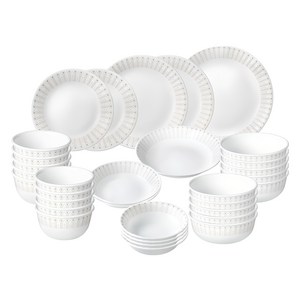 코렐 원형 10인 홈세트, 글램그린, 식기 32p, 1세트