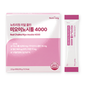 뉴트리정 콜린 미오이노시톨 4000 엽산 대용량 60포, 300g, 1박스
