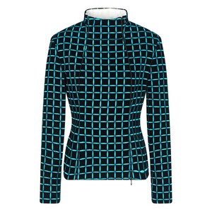 엠포리오아르마니 그리드 패턴 슬림 핏 재킷