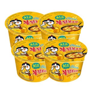 불닭볶음면 치즈 큰컵 105g, 4개