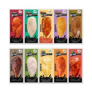 햇살닭 소스 통살 닭가슴살 맛보기 10종, 100g, 50개
