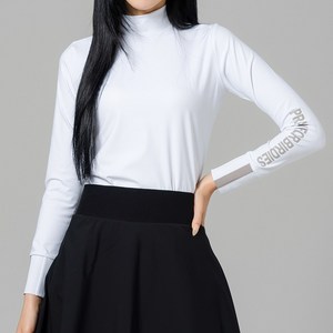 그레힙 여성 골프 티셔츠 기모 폴라 레터링 포인트 긴팔 이너웨어