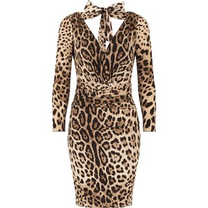 돌체앤가바나 돌체앤가바나 레오파드 프린트 드레스, 베이지계열+블랙계열, Italy 44(KR 66)