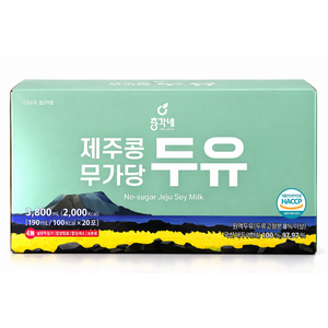 총각네 제주콩 무가당 두유, 190ml, 40개
