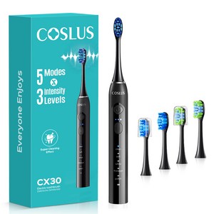 COSLUS 멀티모드음파 전동칫솔+4개 헤드