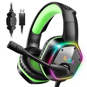 EKSA E1000 게이밍 헤드셋 노이즈 7.1 서라운드 RGB PC/PS4/PS5