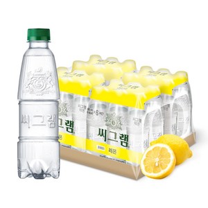 씨그램 레몬 무라벨 탄산수, 350ml, 24개