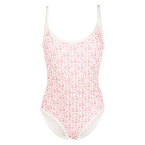 몽클레르 로고 프린트 스쿱 백 원피스 수영복