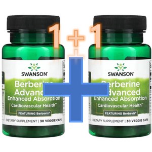 1+1 Swanson 스완슨 베르베린 어드밴스드 Bebeine Advanced 550mg 베지 캡슐 30정 약들약 고약사 / 해외직구 미국정품, 2개