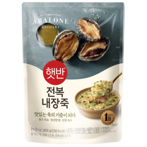 햇반 소프트밀 전복내장죽 420g, 15개