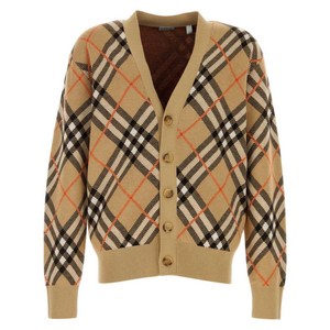 버버리 체크 울 혼방 가디건, 베이지계열, Mid standard M(KR 105)
