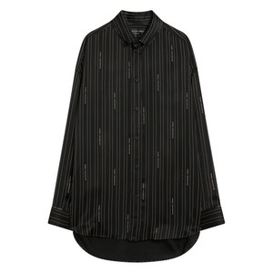 발렌시아가 핀스트라이프 로고 셔츠, 블랙계열, Standard S(KR 55)
