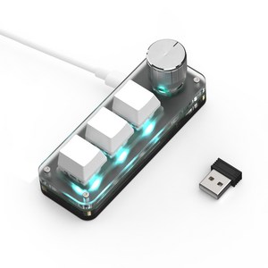 기계식 매크로 키보드 단축키 키보드 프로그레밍 키보드 편집 한손 사용 3모드 연결 2.4G 수신기 배치