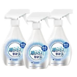 페브리즈 항균플러스 섬유탈취제 깨끗한향 본품, 370ml, 3개