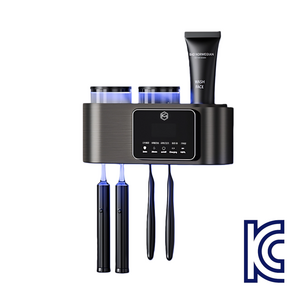 케이엠 무타공 설치 스마트 무선충전 가정용 살균 건조 양치컵세트 칫솔살균기