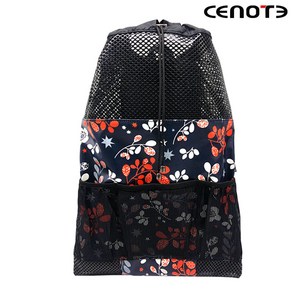 CENOTE 메쉬 백팩 수영백팩 메쉬백 수영가방 오리발백팩 오리발가방, NAVY GARDEN, 1개