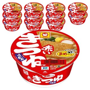 마루찬 붉은 키츠네 우동 동 간식 사이즈 41g 12개