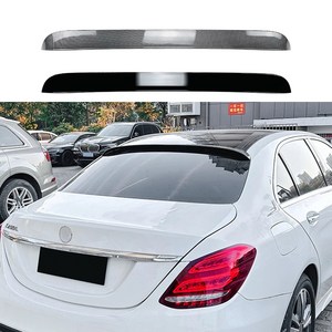 리어 루프 스포일러 윙 메르세데스 벤츠 C 클래스 W205 2015-2021 C200 C260 C43 C63 AMG 자동차 테일 윈도우 어퍼 스플리터 립 트림, 카본 파이버 룩