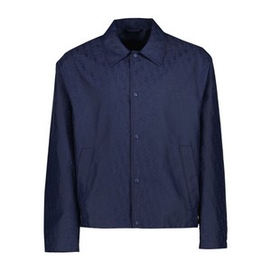 디올 오블리크 패턴 프레스 스터드 셔츠, 블루계열, IT/FR 48(KR 100)