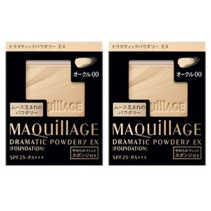 마끼아쥬 드라마틱 파우더리 EX 파운데이션 리필 9.3g, 오커00, 2개