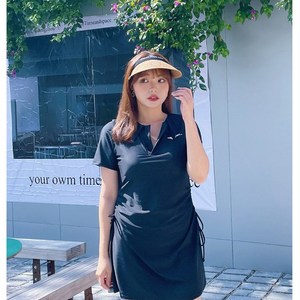 여성 빅사이즈 수영복 J6211, 3XL, 블랙