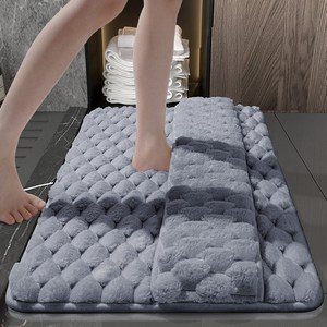 발등 세척 특허 뒷면 타월소재+초고흡수 발매트 욕실/발코니용 미끄럼방지 백링 (발 올려 닦기 OK)