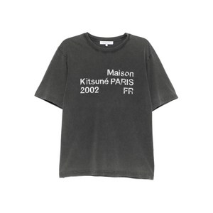 메종키츠네 2002 페이디드 티셔츠, 베이지계열+블랙계열, Standard L(KR 105)