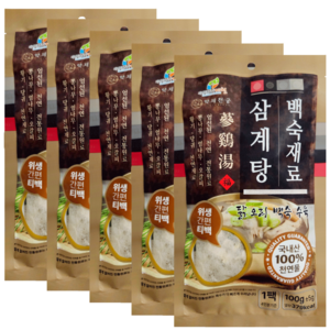 약제천궁 삼계탕재료 백숙재료 티백 한방 약재 닭 오리 수육 각종 고기요리 잡내제거 육수 국물재료, 100g, 5개
