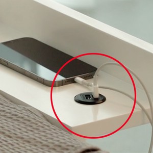 [국내제작] 엘린 침대 협탁 선반 틈새장, 매립형usb