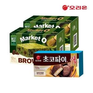 [여름한정] 오리온 마켓오 브라우니 말차&초코파이 레트로, 1개, 558g