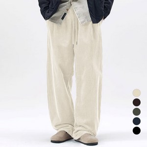 남자 기모 코듀로이 와이드 밴딩 골덴 겨울 바지