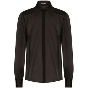 돌체앤가바나 세미 시스루 메시 셔츠, 블랙계열, Italy 44(KR 66)