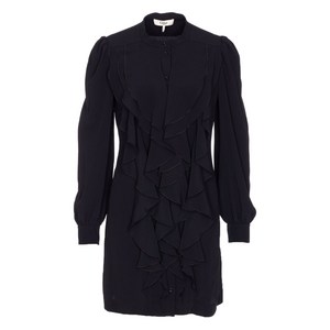 끌로에 러플 디테일 블라우스, 블랙계열, France 38(KR 66)