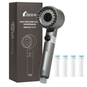 생활행복 고압 수압상승 필터 샤워기 헤드, 샤워기헤드, 1개
