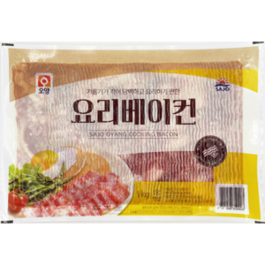 [퀴클리몰] 사조오양 요리 베이컨 1kg x 2개, 12개