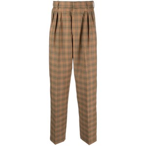 겐조 체크 플리츠 테일러드 팬츠, 베이지계열+그린계열, France (bottoms) 40(KR 100)