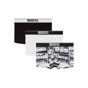 디젤 데미안 D 복서 브리프 3팩 세트, 화이트계열+블랙계열, Standard M