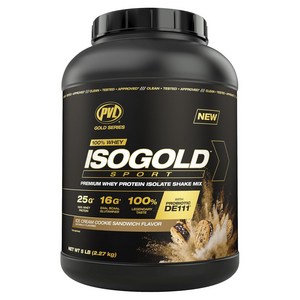 PVL ISOGOLD 스포츠 프리미엄 웨이 프로틴 아이솔레이트 셰이크 믹스 아이스 크림 쿠키 샌드위치 맛