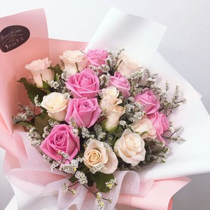 전국생화꽃다발 배달 고급꽃다발 여자친구생일선물추천 연주회꽃다발, 타입1