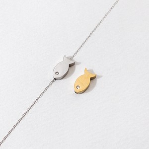 비즈아이 [8-036-03]써지컬스틸 펜던트 큐빅물고기통과형 12x6mm 1개