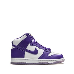 나이키 덩크 하이 스니커즈, US 7.5(KR 245), 화이트계열+바이올렛/보라계열