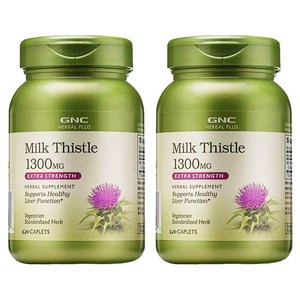 GNCHERBALPLUS 밀크 시슬 1300mg 캐플릿, 120정, 2개