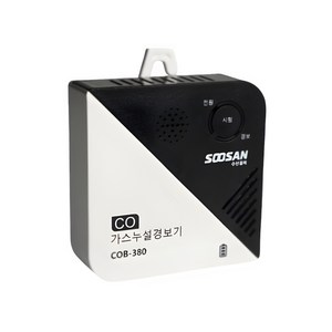 국산 KFI인증 수산홈텍 COB-380V 일산화탄소 경보기 감지기 캠핑 차박 안전, 1개