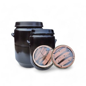 무공해 하나토기 쌀독 긴항아리 10kg 20kg 소금항아리, 20kg 십자타공, 1개