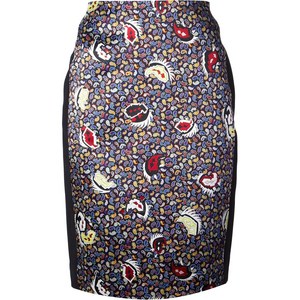 발렌시아가 paisley print pencil skirt