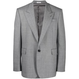 알렉산더맥퀸 울 싱글 브레스티드 블레이저