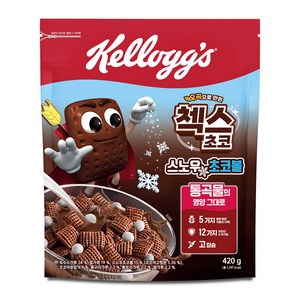 첵스초코 오곡으로 만든 스노우초코볼 시리얼, 420g, 6개